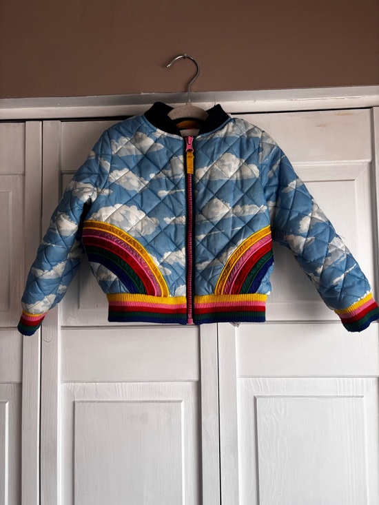 Mini Boden Other - Mini Boden rainbow and cloud jacket